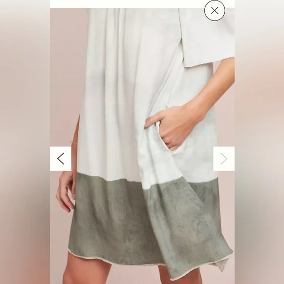 Dip-Dyed Silk Swing Dress Anthropologie size Small - Picture 3 of 4